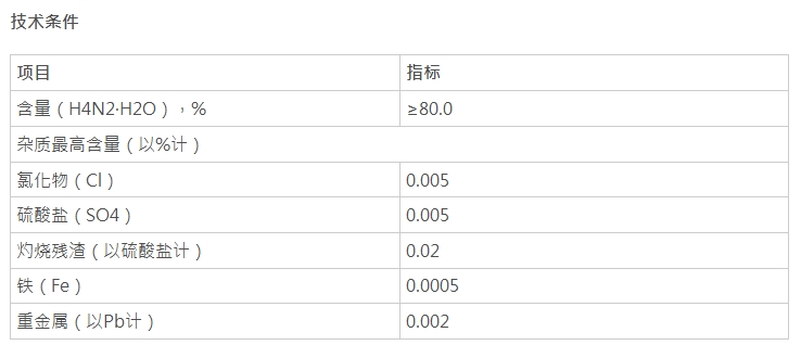 水合肼，H4N2·H2O(圖1)